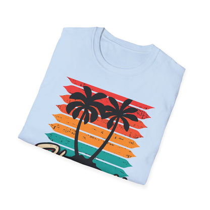 Awesome Vintage Hawaii Surf Session 1987 T-Shirt | Retro Palm Tree Beach Sunset Tee for 80s Style
