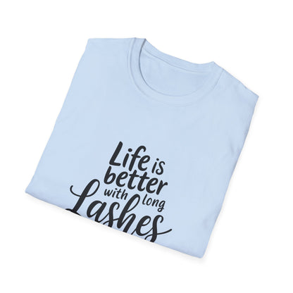 Life's Short, Get Long Lashes T-Shirt - Irresistible Beauty & Lash Tech Gift Tee