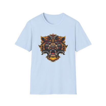 Fierce Mythic Cyber Warrior T-Shirt: Epic Japanese Beast Graphic Tee | Unleash Power & Style for Gamers & Streetwear