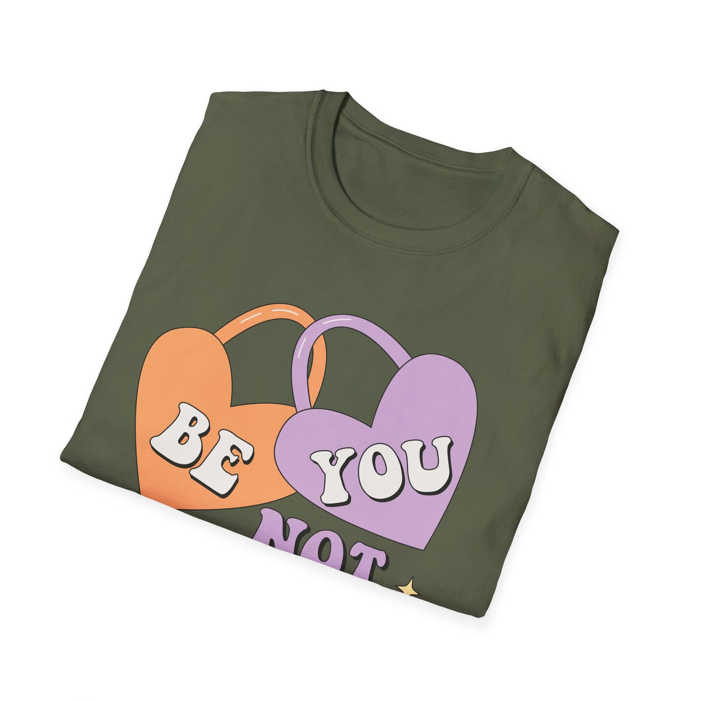 Inspiring 'Be You Not Them' T-Shirt | Retro Heart Self-Love Tee for Women & Teens | Empowering Groovy Style