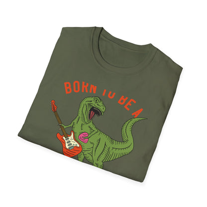 Epic Born to be a Rock Star T-Rex T-Shirt - Roaring Dinosaur Guitar Tee | Music Lover & Dino Fan Gift
