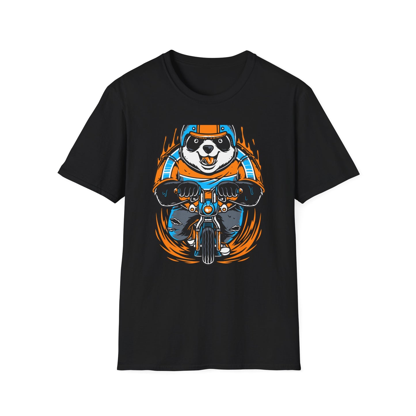 Epic Panda Biker T-Shirt! Cool Motorcycle Riding Animal Graphic Tee. Vibrant, Unique & Fun for Riders & Panda Lovers. Must-Have!