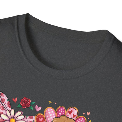 Adorable Valentine's Cupid & Love Heart T-Shirt - Sweet Roses & Bows Tee for Her | Perfect Romantic Gift