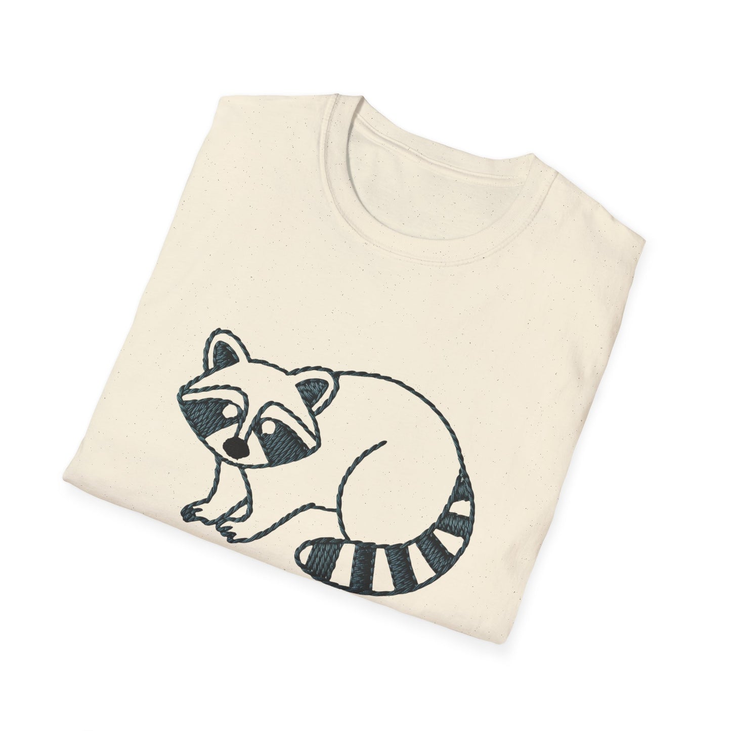 Cute Raccoon 'Snack Goals' T-Shirt | Adorable Embroidered Look Foodie Tee | Funny Animal Lover Gift