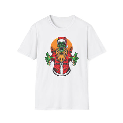 Creepy Zombie Santa T-Shirt | Spooky Christmas Horror Tee | Unique Gothic Holiday Gift | Macabre Xmas Top