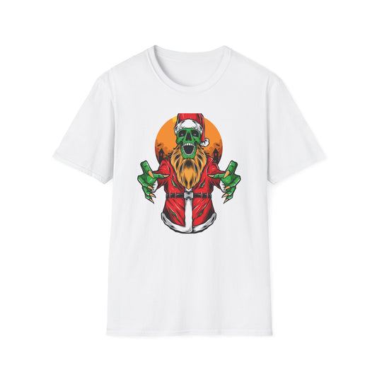 Creepy Zombie Santa T-Shirt | Spooky Christmas Horror Tee | Unique Gothic Holiday Gift | Macabre Xmas Top