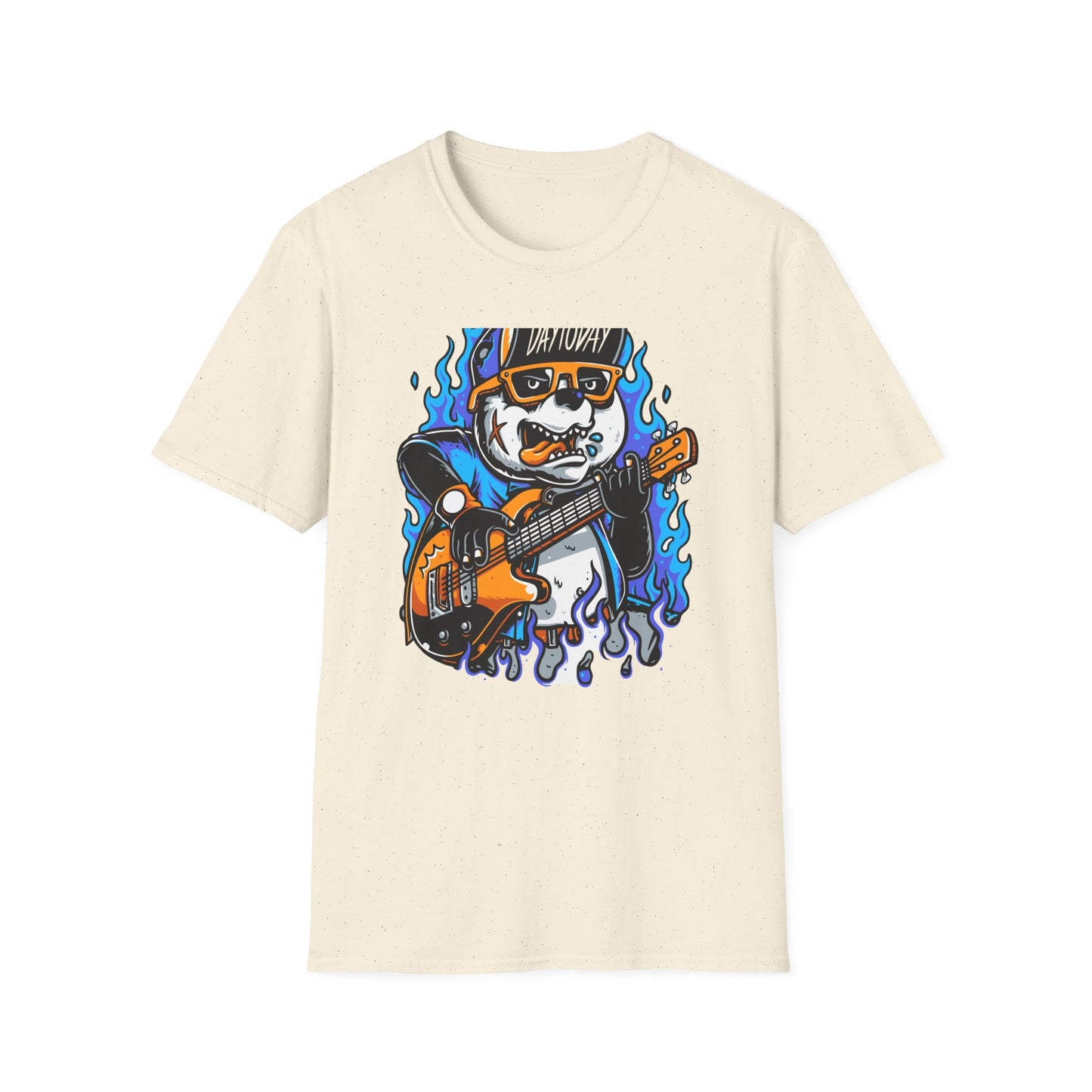 Epic Punk Rock Panda Guitar T-Shirt - Cool Musician Graphic Tee for Men & Women | Vibrant Streetwear Top