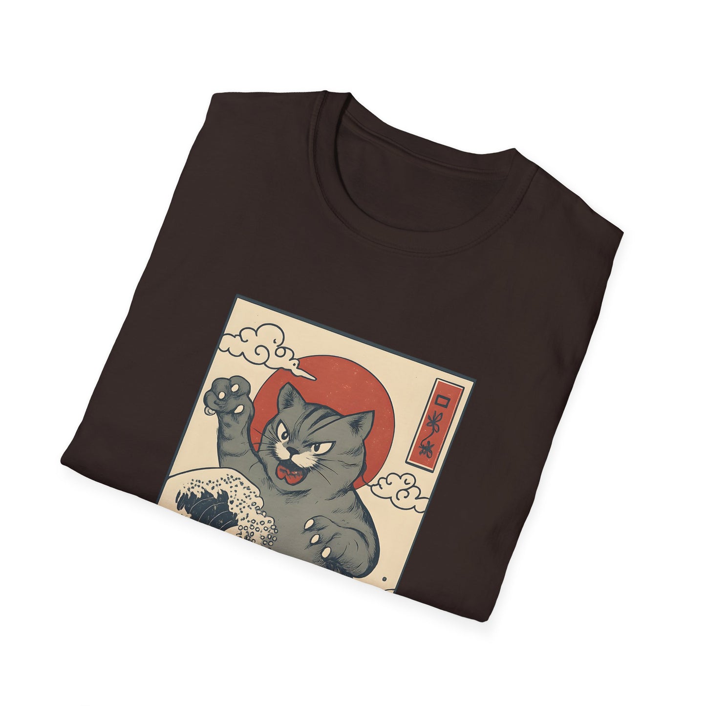 Ukiyo-e Cat Monster Funny Graphic Tee