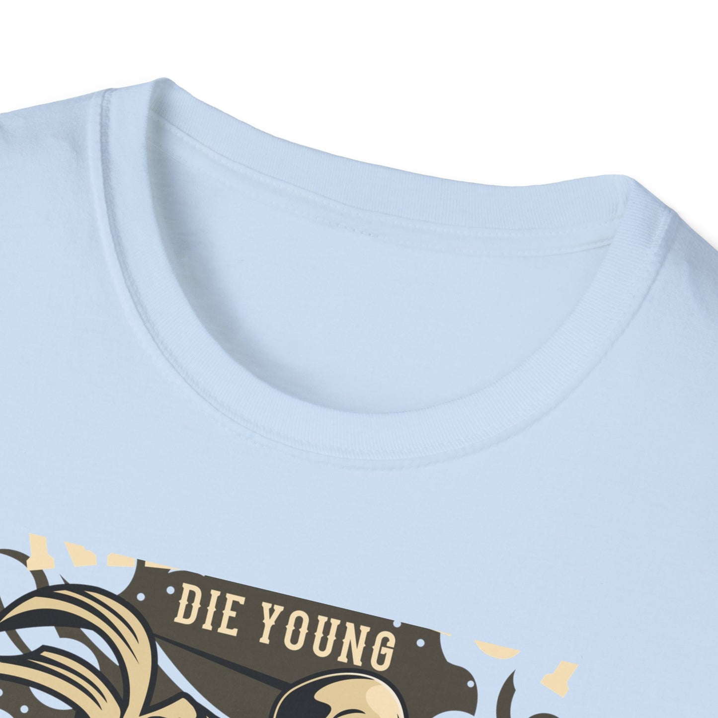 Ride Fast Die Young Skeleton Scooter Club T-Shirt - Vintage Edgy Graphic Tee for Daring Souls | Epic Biker Style