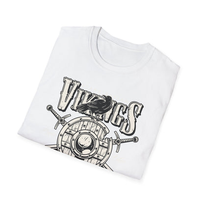 Epic Norse Viking Valhalla T-Shirt with Odin's Raven & Shield | Powerful Scandinavian Mythology Tee
