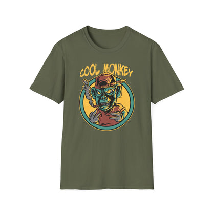 Awesome Cool Monkey T-Shirt | Edgy Streetwear Graphic Tee | Unique Urban Animal Print for Men & Women