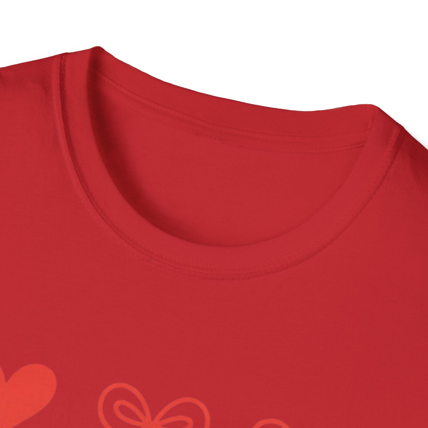 Adorable Valentine's Day Hearts & Bows T-Shirt | Sweet Romantic Love Graphic Tee for Women, Girls & Teens