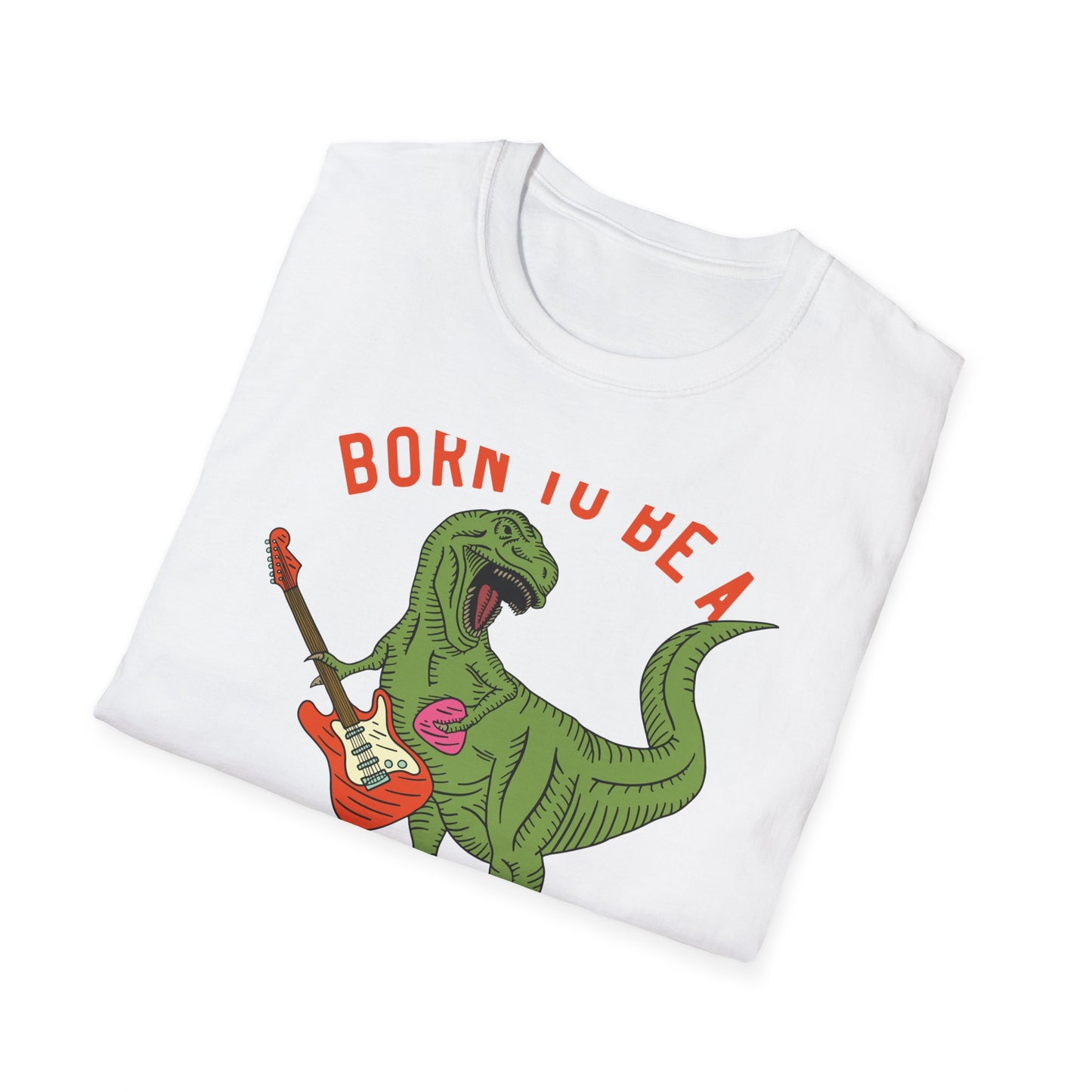 Epic Born to be a Rock Star T-Rex T-Shirt - Roaring Dinosaur Guitar Tee | Music Lover & Dino Fan Gift