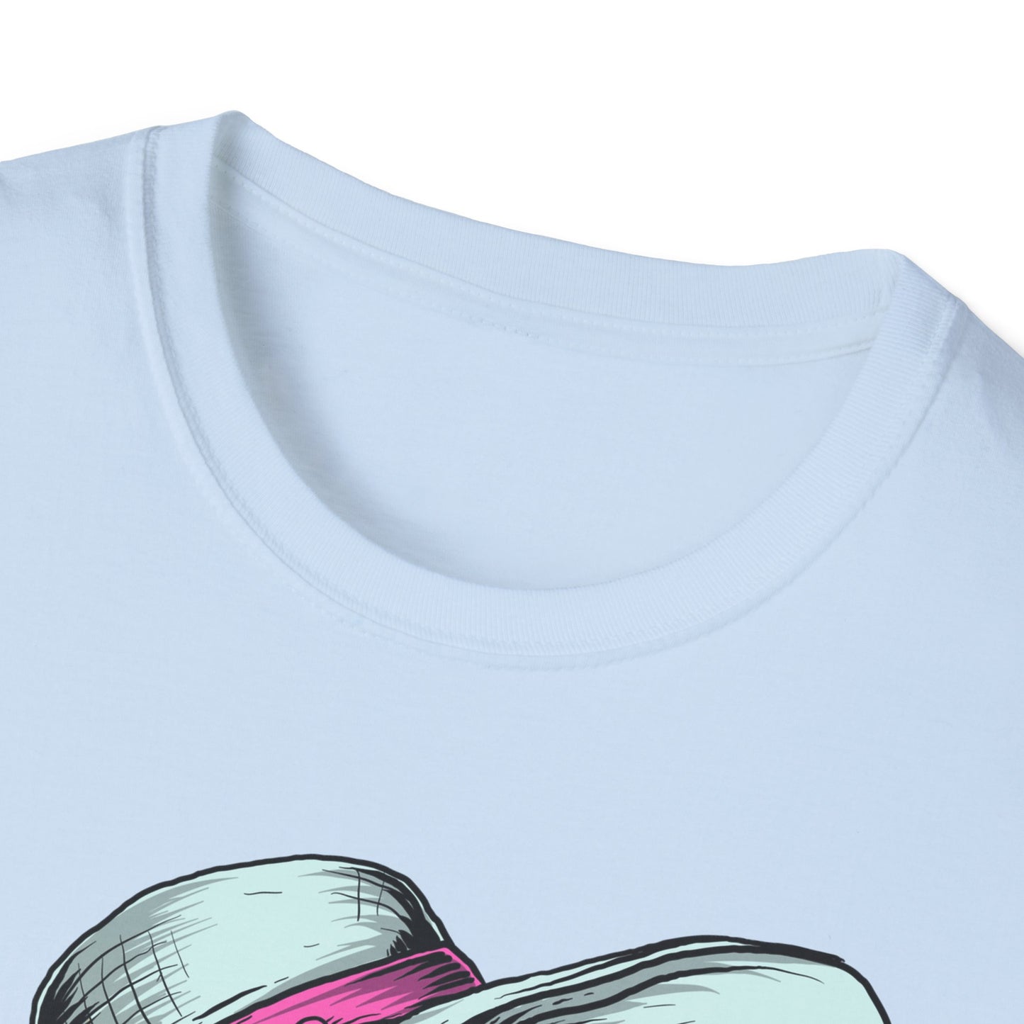 Effortlessly Chic Skeleton Sun Hat T-Shirt | Sassy Summer Beach Vacation Tee | Unique Women's Fashion