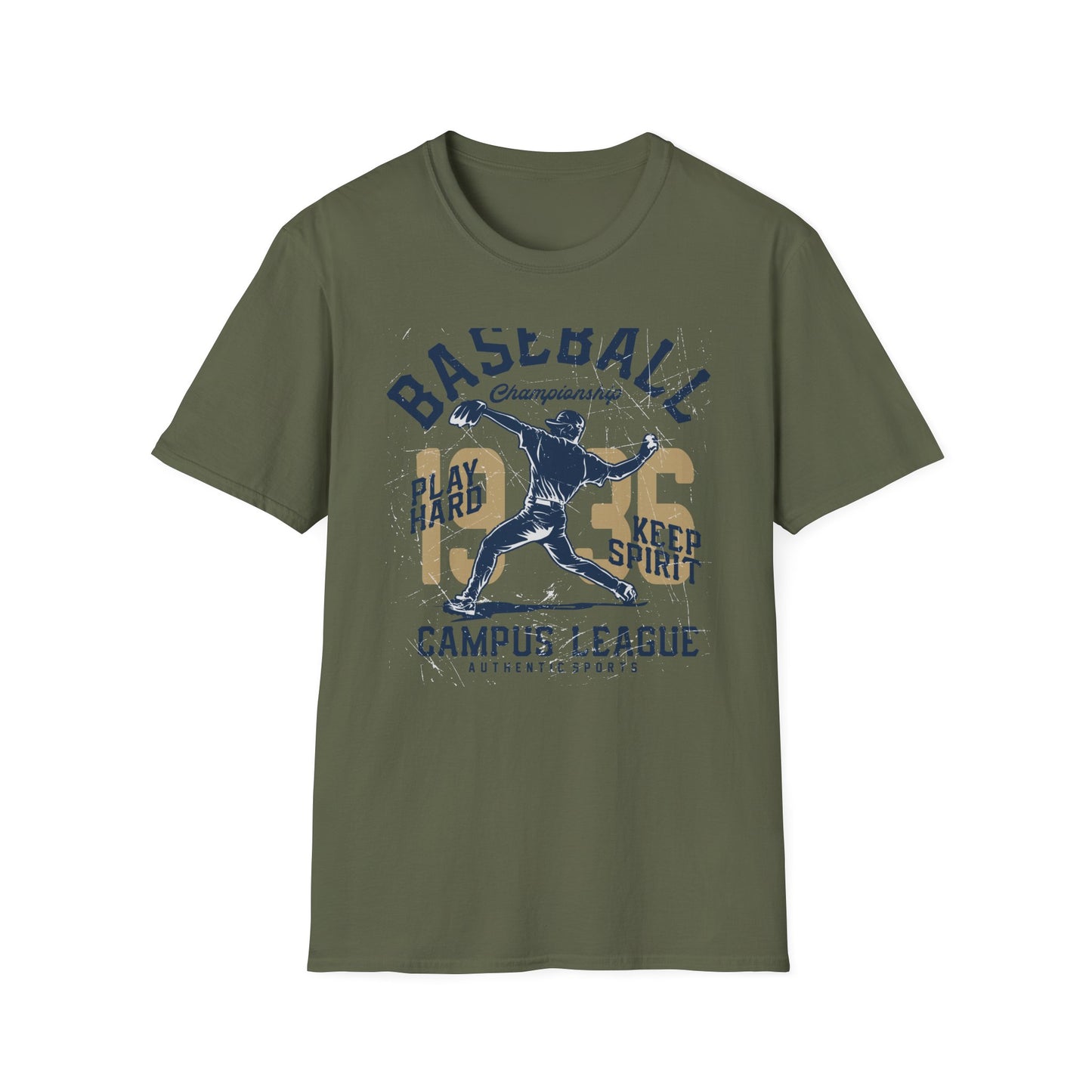 Epic Vintage 1935 Baseball Championship T-Shirt | Authentic Pitcher & Campus League Sports Fan Tee