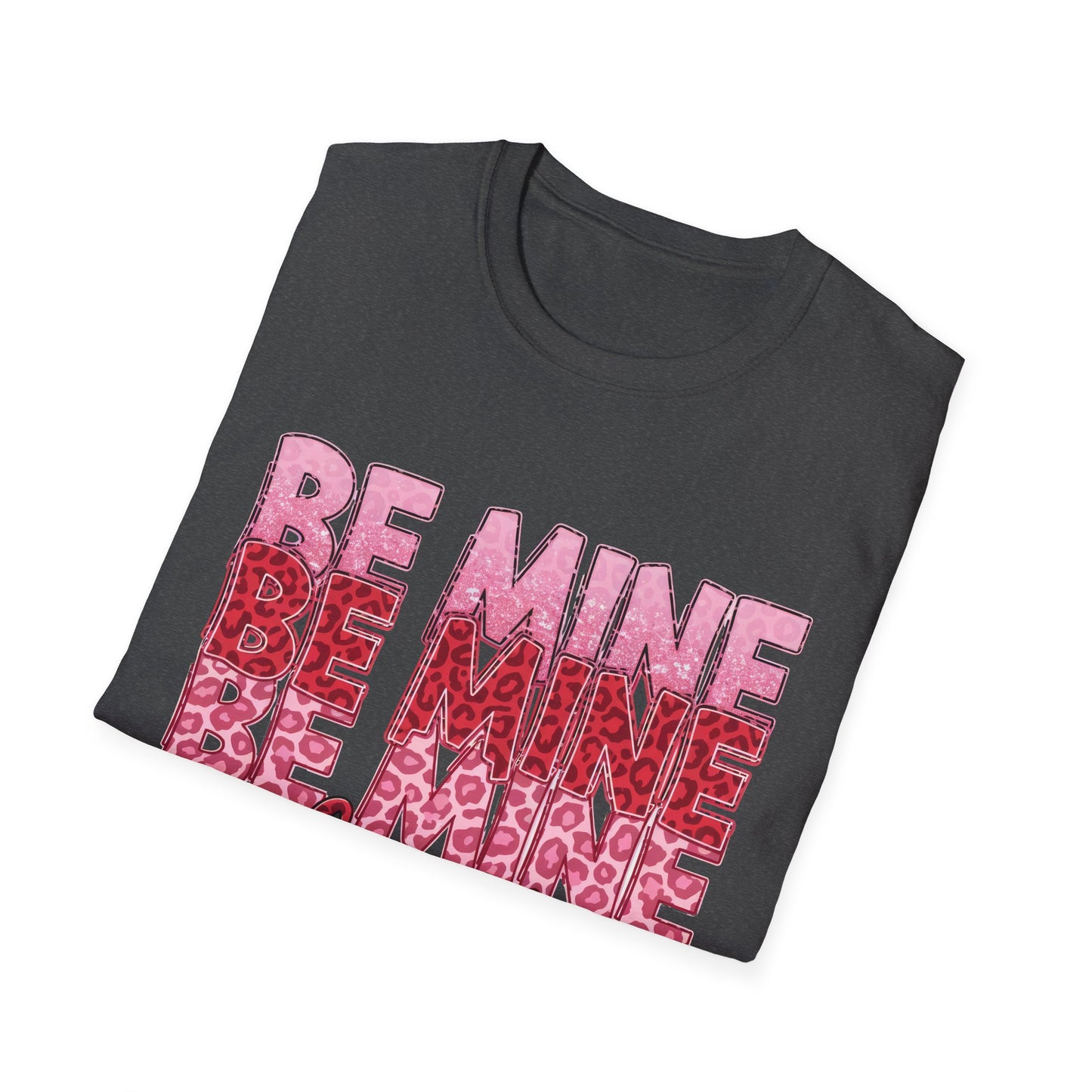 Chic Be Mine Valentine Leopard Print T-Shirt | Adorable Pink Red Animal Love Tee Gift for Her