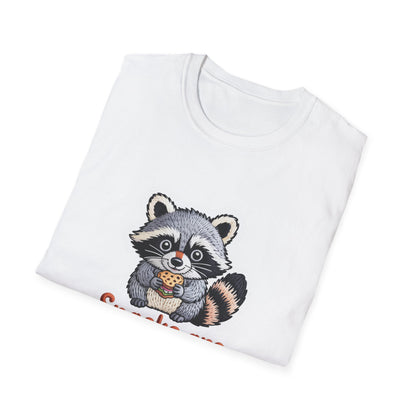 "Snacks are Essential" Raccoon T-Shirt | Cute Foodie Animal Lover Tee | Funny & Cozy Gift for Snack Addicts