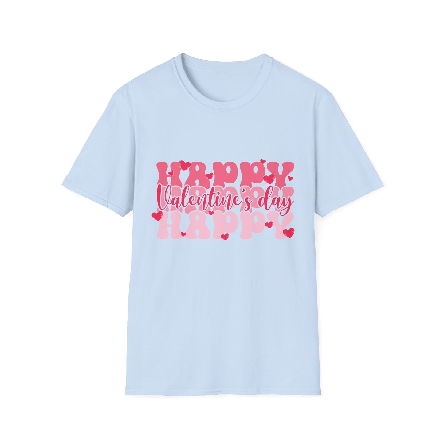 Groovy Happy Valentine's Day T-Shirt | Retro Pink Hearts Love Tee | Cute Festive Cupid Shirt for Women & Men