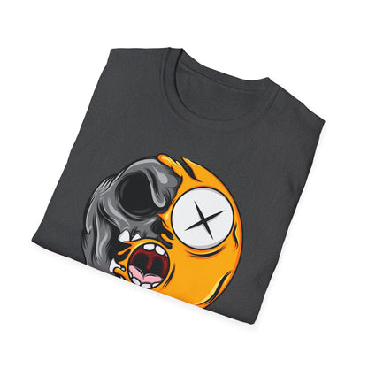 Melting Skull Emoji T-Shirt | Bold Expressive Scream Graphic Tee | Unique Edgy Streetwear Top