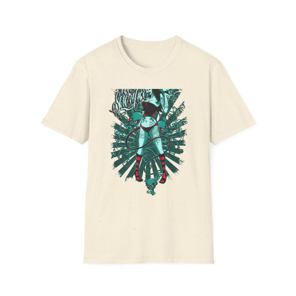 Bold 'Feast of Sacrifice' T-Shirt - Edgy Pin-Up Girl, Flaming Skulls & Tattoo Art for Goth & Alternative Style
