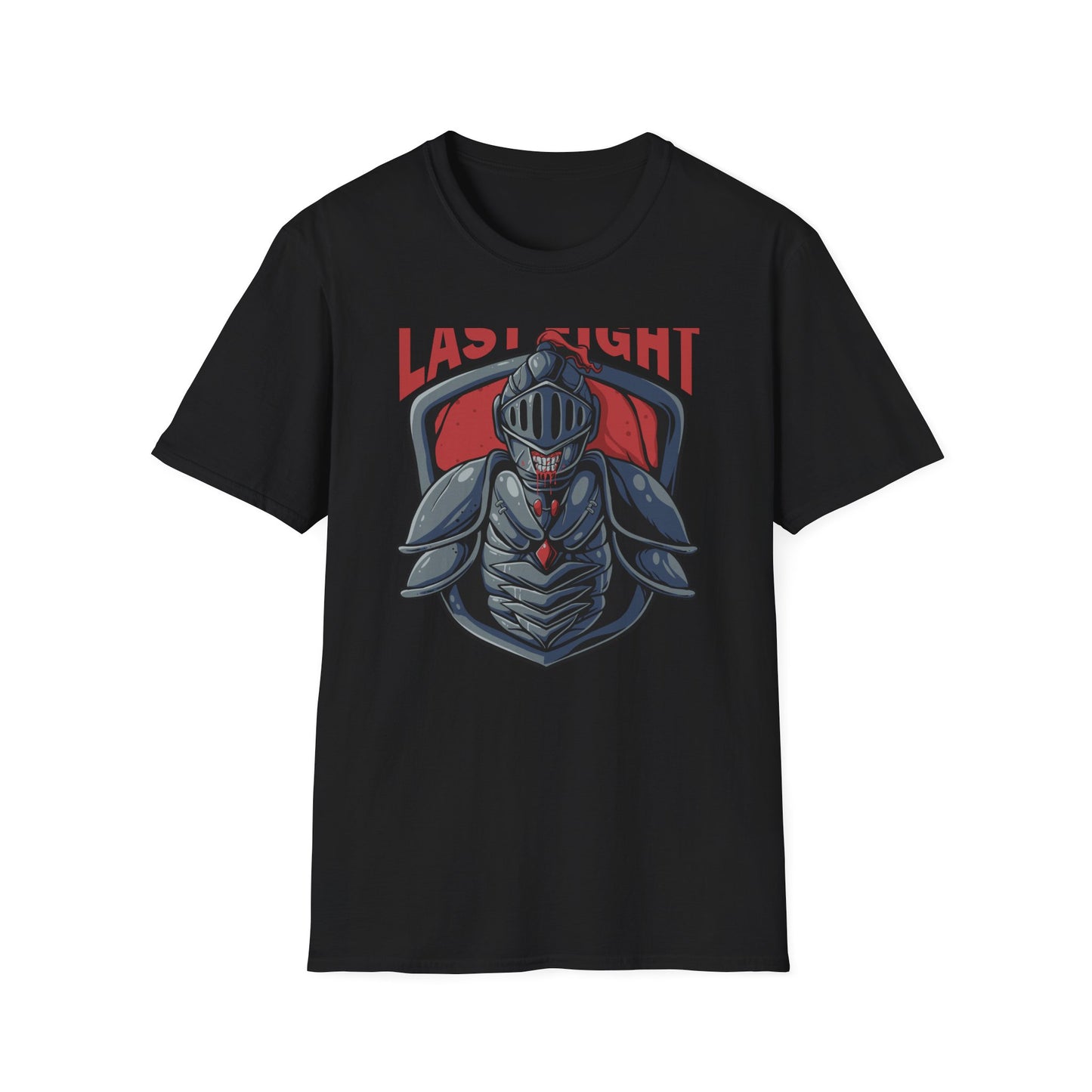 Epic Last Fight Undead Knight T-Shirt | Grim Medieval Warrior Battle Tee | Dark Fantasy Gaming Apparel