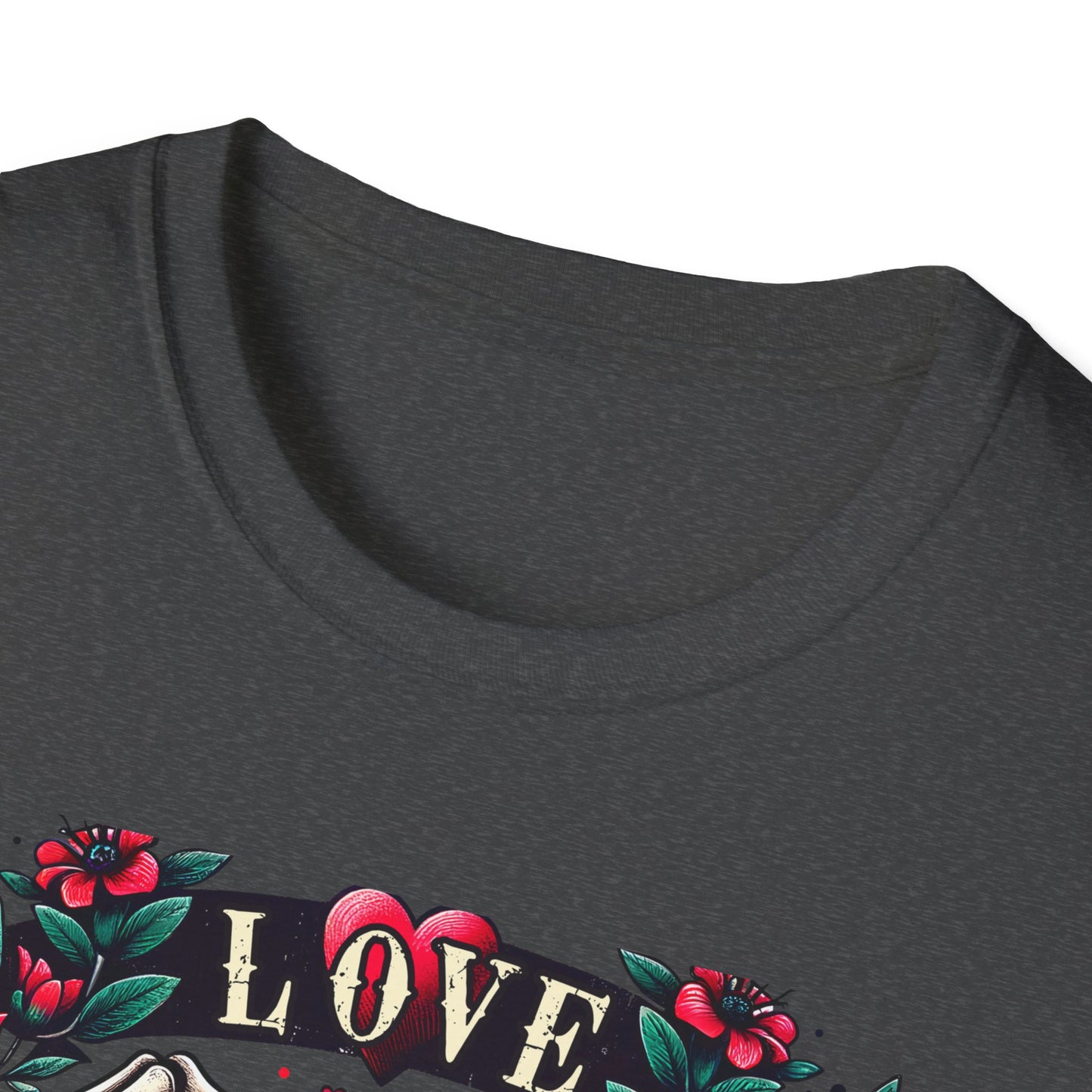 Stunning Love Forever Skeleton Hands Heart T-Shirt | Gothic Romance Till Death Do Us Part Tee | Unique Couple's Gift