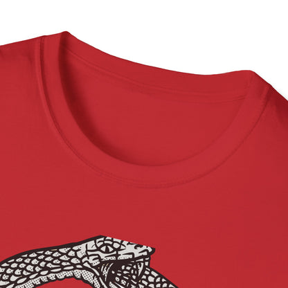Mystical Ouroboros Serpent T-Shirt with Alchemical Leviathan Cross & Pillars - Esoteric Wisdom Tee