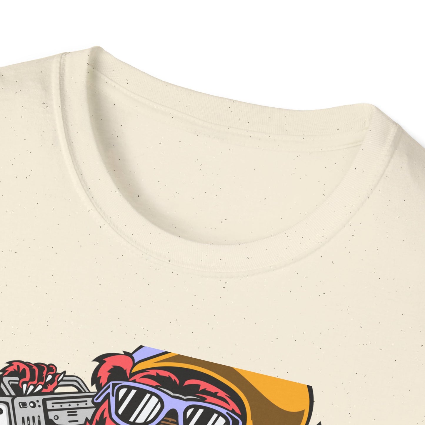 Rad Hip Hop Bear Boombox T-Shirt - Retro Street Style Graphic Tee for Music Lovers & 90s Fans