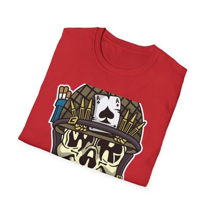 Born to Die Military Skull T-Shirt - Edgy Ace of Spades & Bullet Helmet Tee for Veterans, Bikers & Tattoo Lovers | Bold Statement Shirt