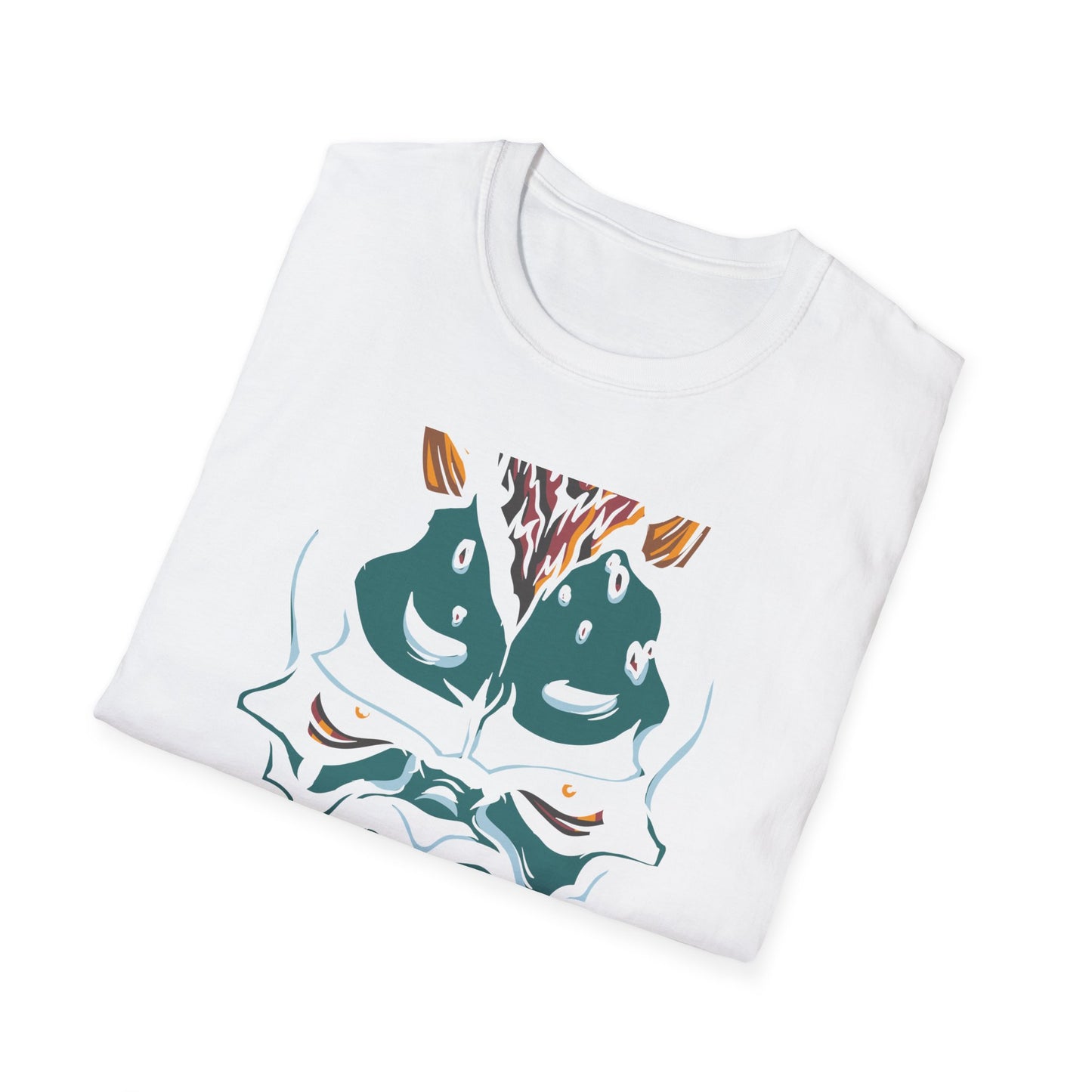 Unleashed Fiery Demon T-Shirt: Epic Monster Face Graphic Tee for Goth, Fantasy & Edgy Style Lovers | Bold & Unique
