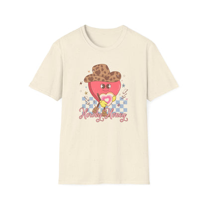 Groovy Cowgirl Heart "Howdy Honey" T-Shirt | Adorable Retro Western Sweetheart Tee for Women, Trendy Country Style