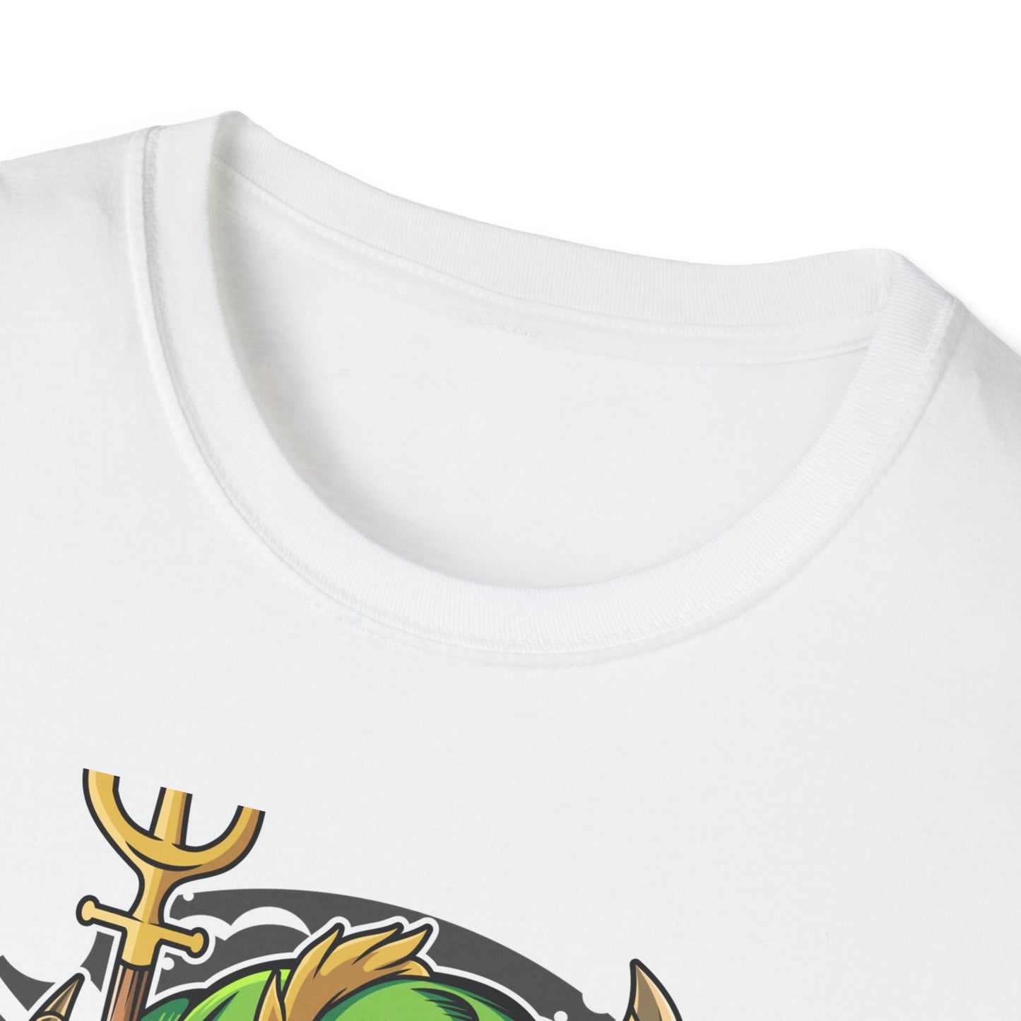 Wicked Mischievous Green Imp T-Shirt | Cool Cartoon Devil with Trident & Checkered Pants | Edgy Graphic Tee