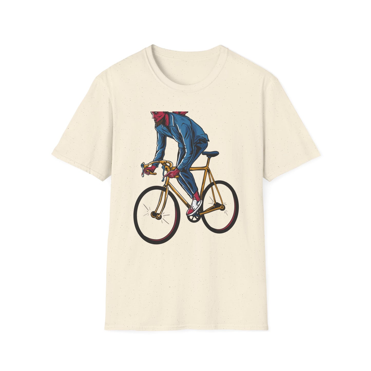 Rad Devil Cyclist T-Shirt - Edgy Urban Bike Rider Tee | Unique Men's & Women's Cycling Apparel