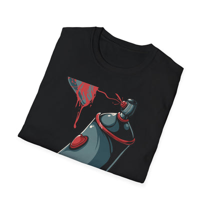 Expressive Graffiti Love T-Shirt | Spray Paint Heart Urban Art Tee | Bold Street Style Graphic for Artists