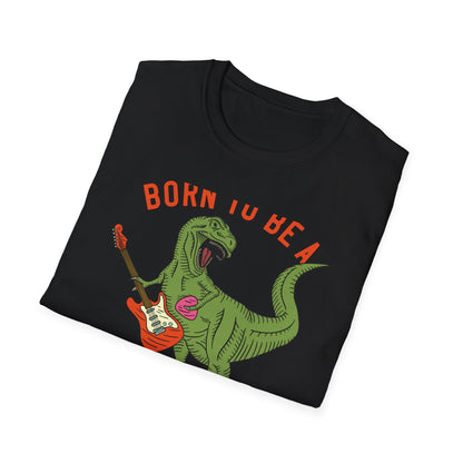 Epic Born to be a Rock Star T-Rex T-Shirt - Roaring Dinosaur Guitar Tee | Music Lover & Dino Fan Gift