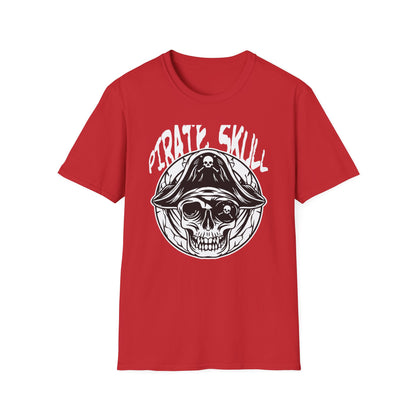 Epic Pirate Skull T-Shirt - Bold Eye Patch & Captain's Hat Design - Unique Skeleton Tee for Adventurers & Halloween