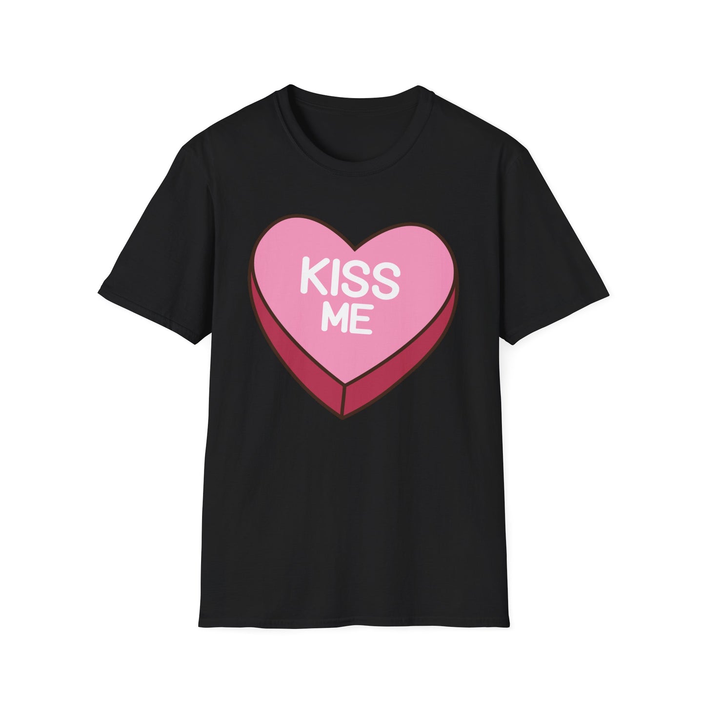 Adorable "Kiss Me" Conversation Heart T-Shirt | Sweet Valentine's Day Tee | Cute Romantic Candy Design Gift