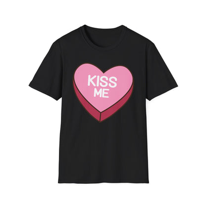 Adorable "Kiss Me" Conversation Heart T-Shirt | Sweet Valentine's Day Tee | Cute Romantic Candy Design Gift