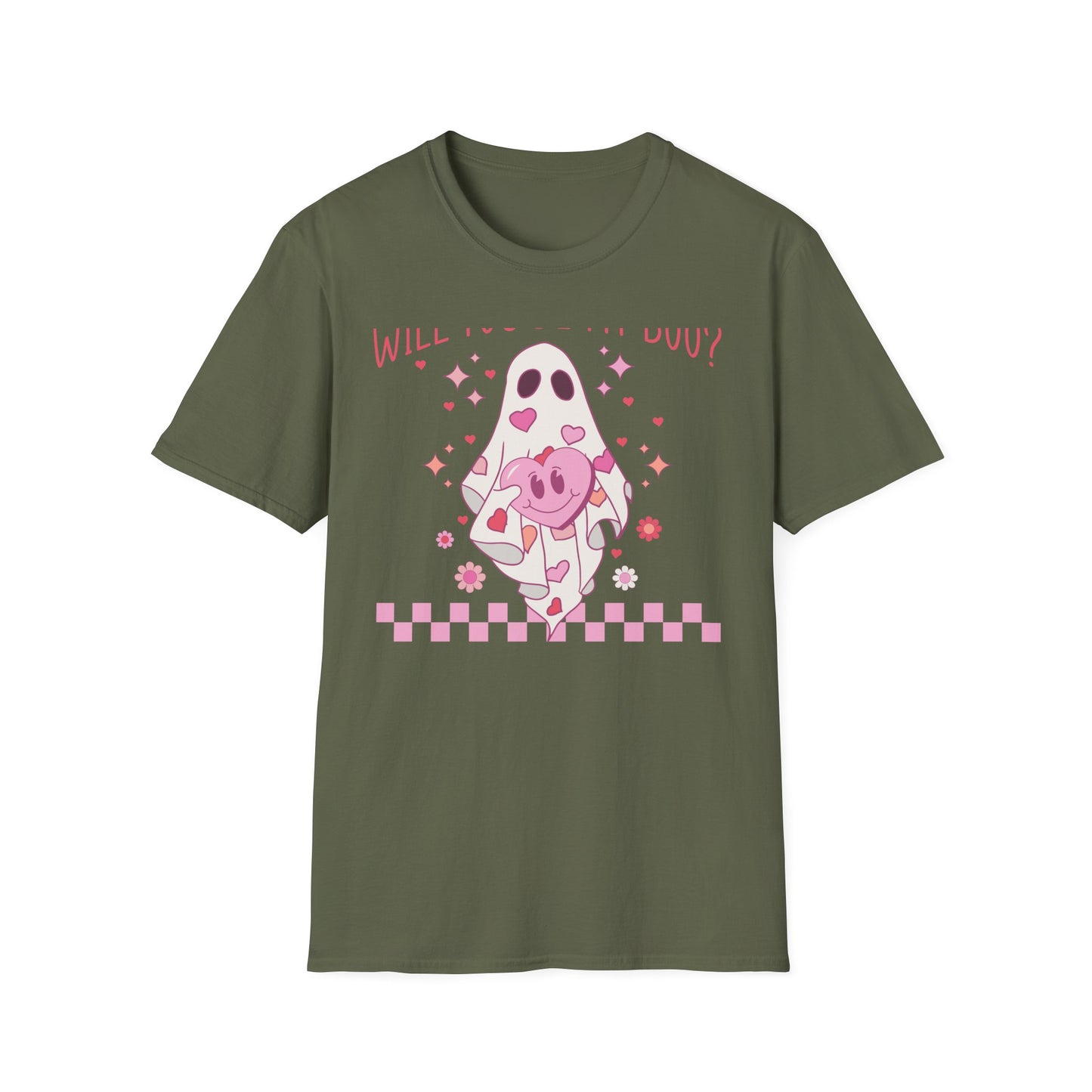 Spooky-Cute 'Will You Be My Boo?' Ghost T-Shirt | Adorable Valentine's Day & Romantic Partner Gift