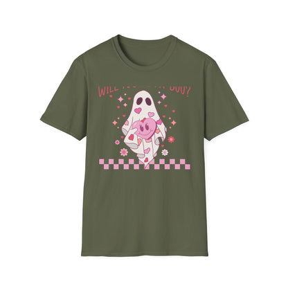Spooky-Cute 'Will You Be My Boo?' Ghost T-Shirt | Adorable Valentine's Day & Romantic Partner Gift