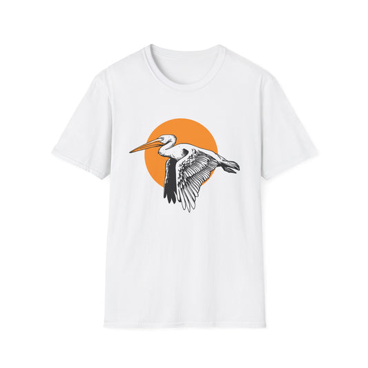 Majestic Flying Pelican T-Shirt - Bold Coastal Bird Art Tee for Nature Lovers | Unique & Eye-Catching Gift