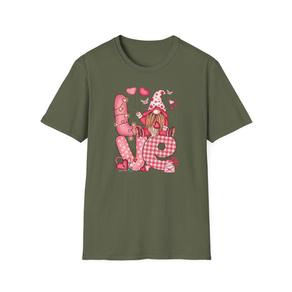 Charming Valentine's Gnome LOVE T-Shirt | Cute Hearts & Romantic Holiday Tee for Couples & Sweethearts