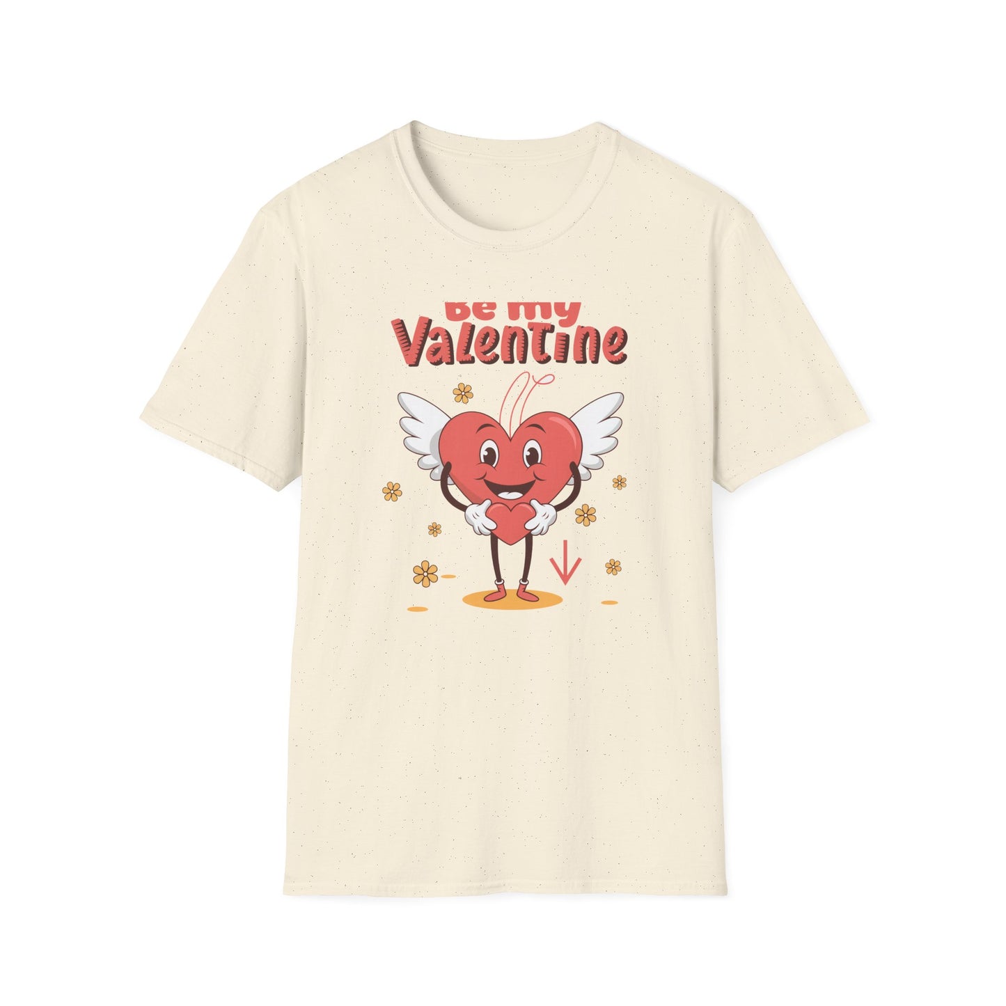 Adorable 'Be My Valentine' T-Shirt | Sweet Winged Heart Love Proposal Tee | Perfect Romantic Gift for Him/Her