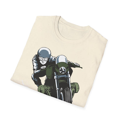 Epic Cafe Racer Motorcycle Rider T-Shirt - Thrilling Vintage Biker Tee for Adrenaline Junkies & Road Trip Lovers