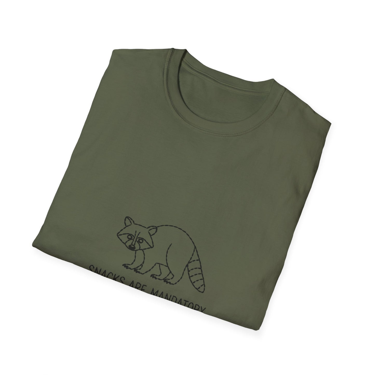 Hilarious 'Snacks Are Mandatory' Bear T-Shirt - Funny Foodie Tee for Snack Lovers & Bear Fans - Ultimate Comfy Gift