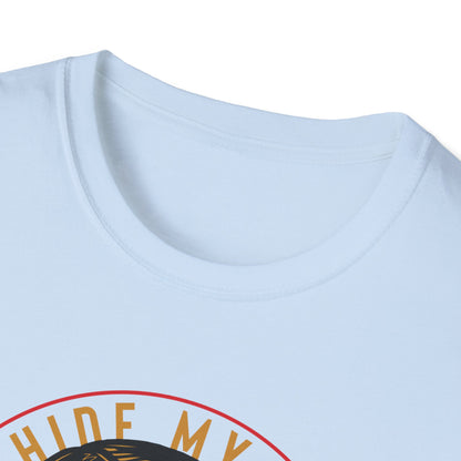 Unique 'Can't Hide My Sadness' T-Shirt - Sad People Club Emo Pop Art Tee with Crying Girl & Broken Heart Shades
