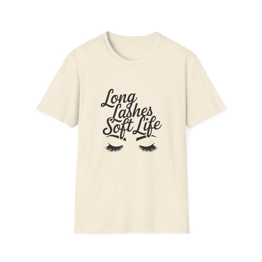 Mystical Dark Eyelashes T-Shirt | Chic Subtle Eye Design Tee | Unique Print-on-Demand Fashion Statement for Her