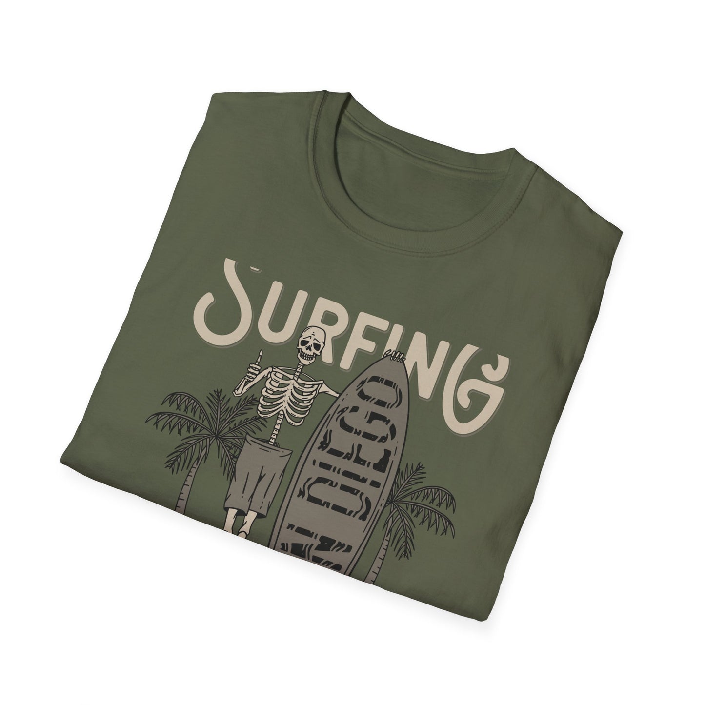 Awesome California Surfing Paradise Skeleton T-Shirt - Vintage Beach Surfer Skull Tee | Epic Summer Vibes