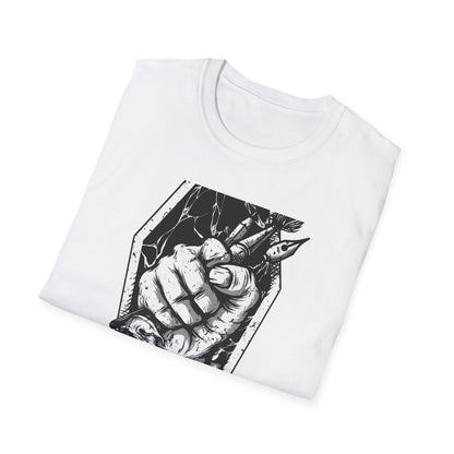 Unleash Creative Hustle: "Work or Die" Artist T-Shirt - Bold Grunge Art & Design Statement Tee