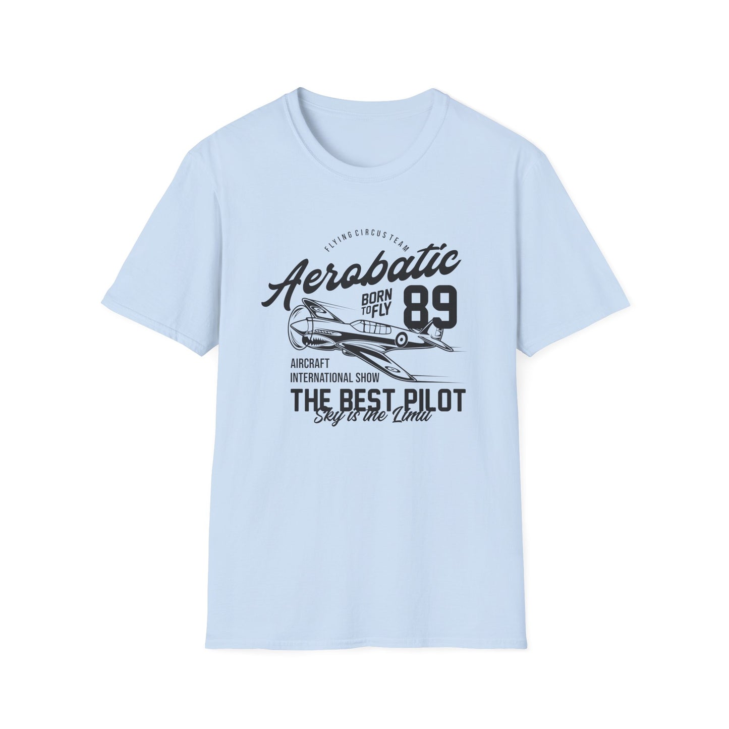 Epic Aerobatic 89 T-Shirt for Pilots & Aviation Fans | Vintage Warhawk 'Born to Fly' Air Show Tee
